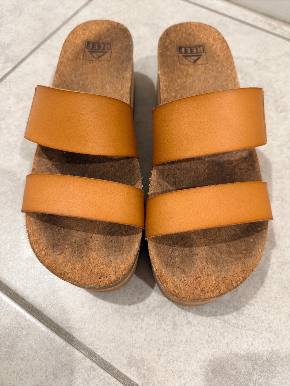 Reef Women's Double-Strap Cognac Slide Sandals